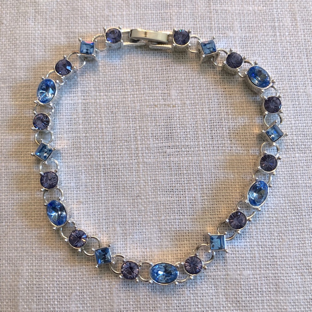 NWOT Vintage Crystal Bracelet Blue & Purple